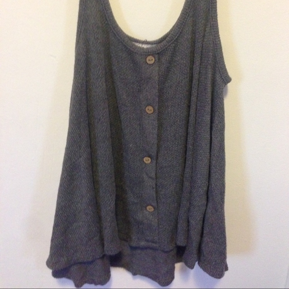 Grey semi long Crop Top